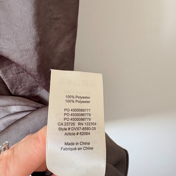 Aritzia Wilfred Free Vivienne Satin Mini Dress Charcoal Grey Size Small - Picture 5 of 5